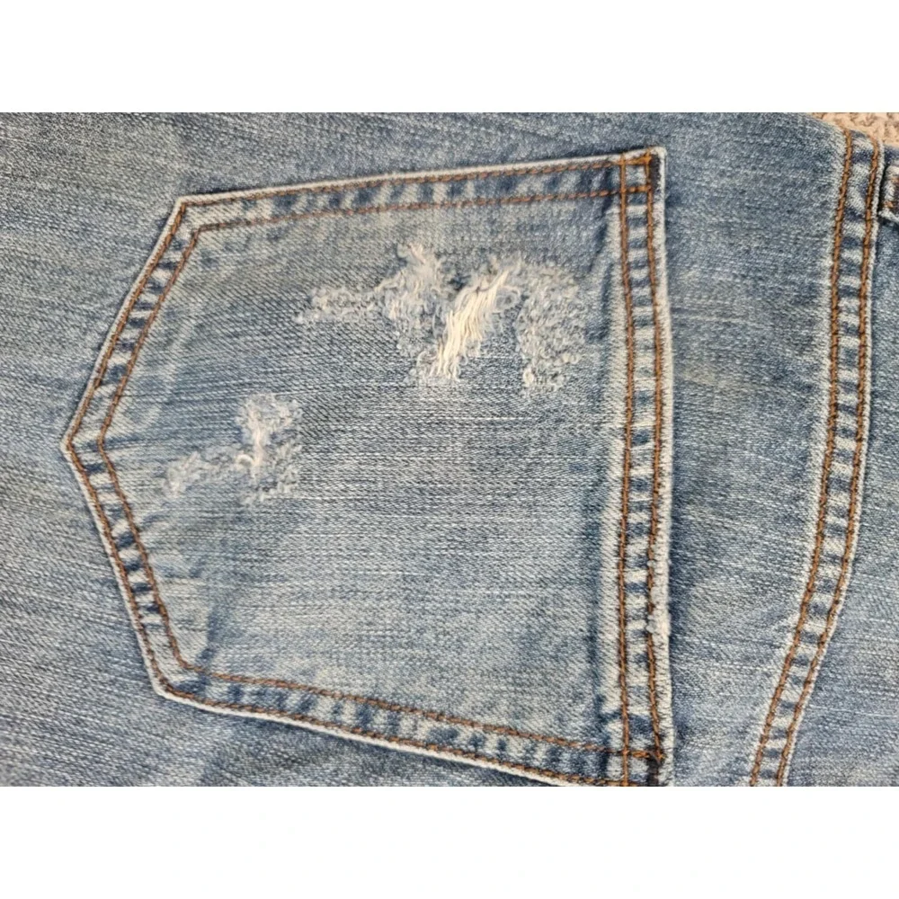 Cello Women's Ankle Skinny Jeans Size 9 Blue Distressed‎ Ripped 100% Cotton